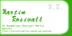martin rosivall business card